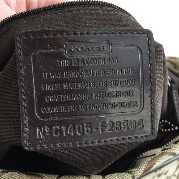 Coach Signature Canvas Stripe Tote Shoulder Bags